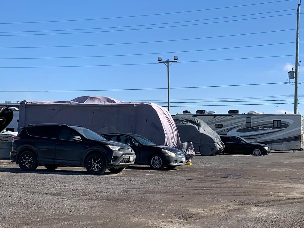 storage units parking lot