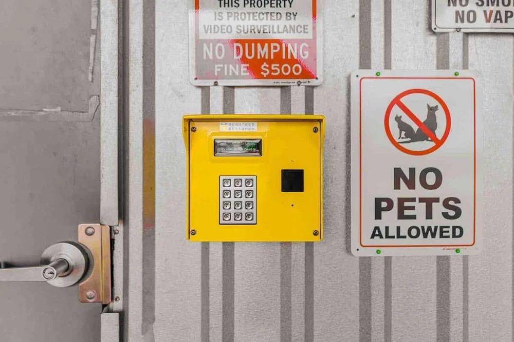 access control keypad storage units